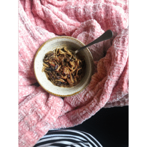 One Pot Coconut Pasta and my Checklist