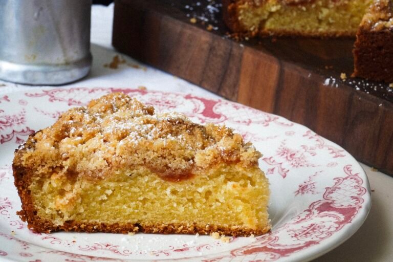 Crumb Cake With Sour Cherry Jam